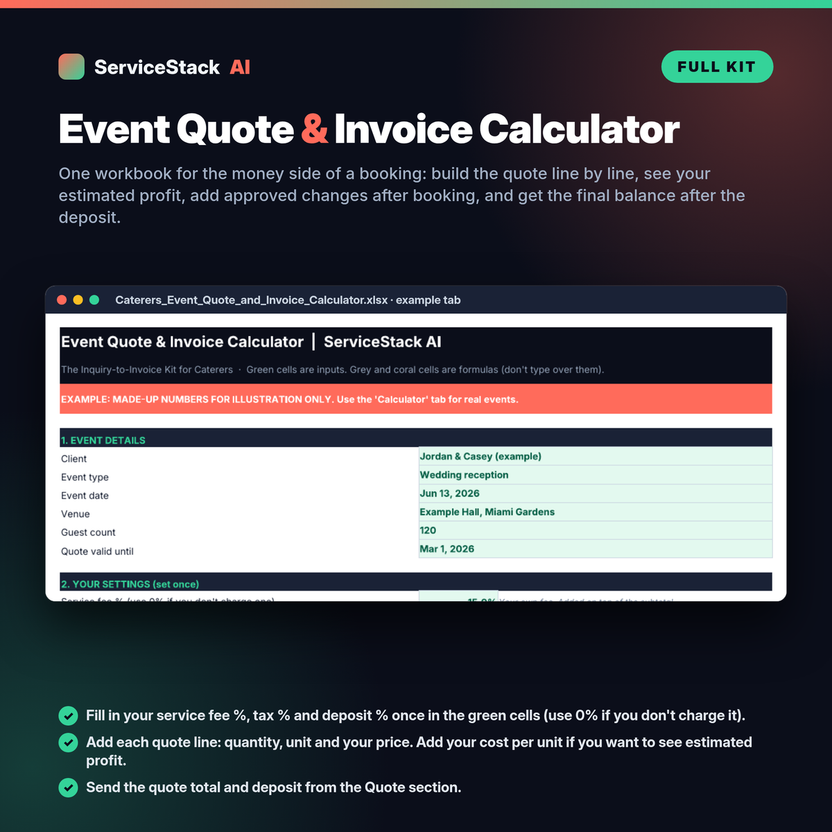 ServiceStack AI for Caterers: The Inquiry-to-Invoice Kit