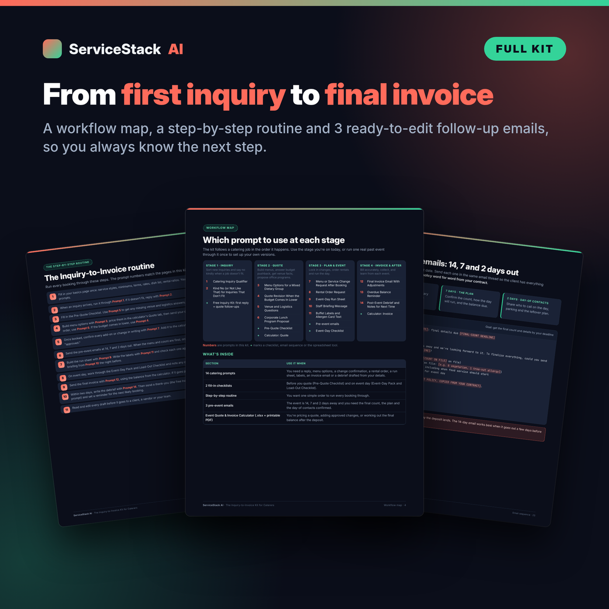 ServiceStack AI for Caterers: The Inquiry-to-Invoice Kit