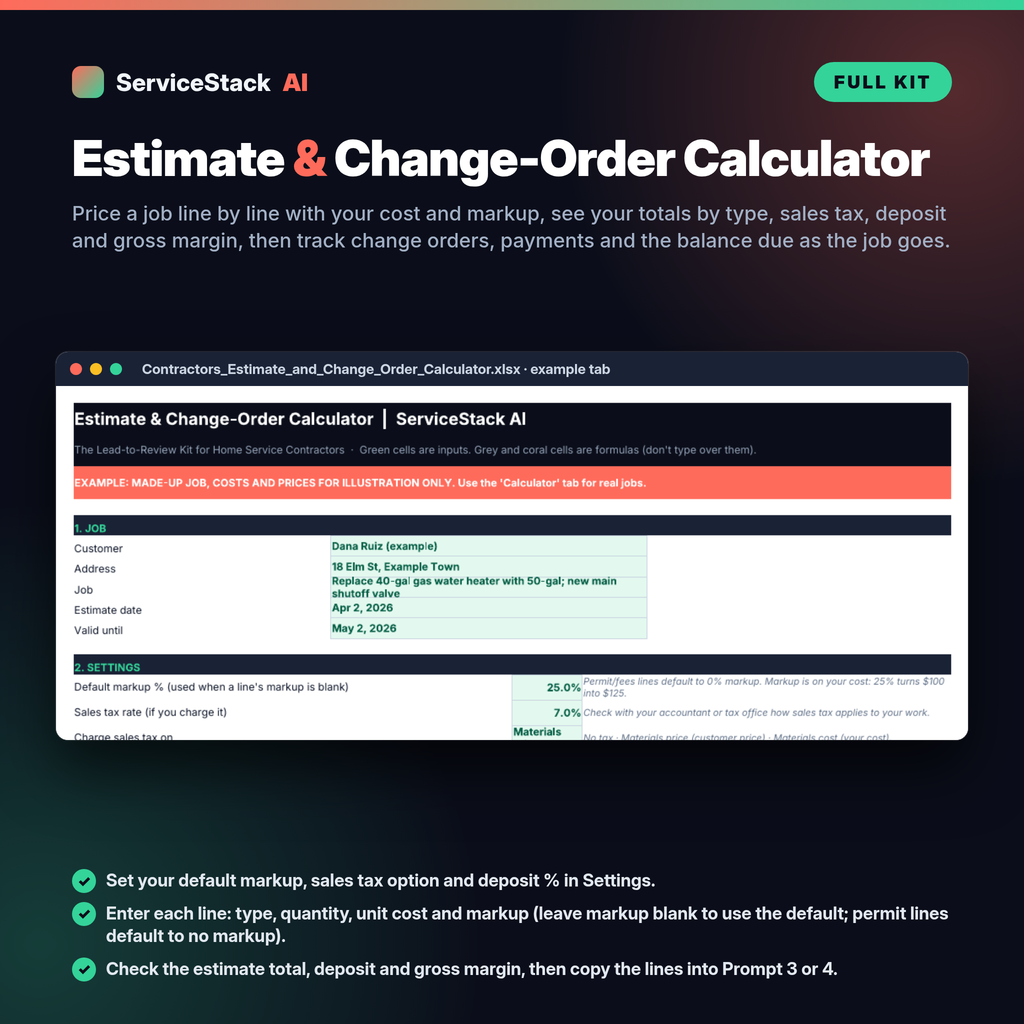 ServiceStack AI for Home Service Contractors: The Lead-to-Review Kit