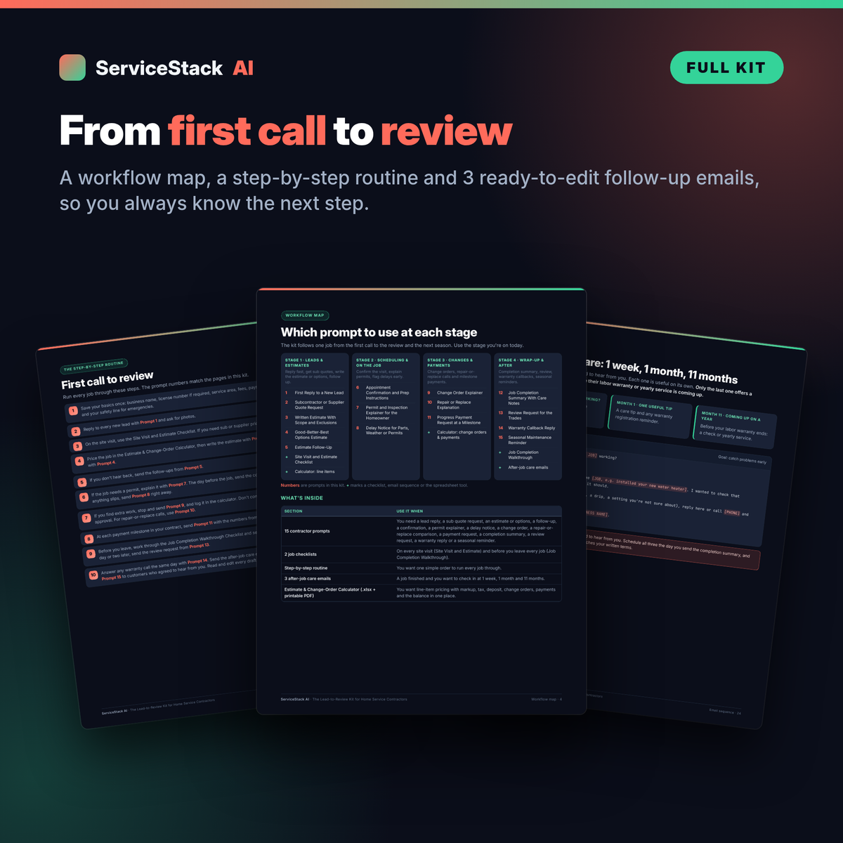 ServiceStack AI for Home Service Contractors: The Lead-to-Review Kit